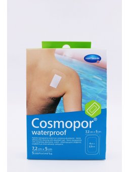cosmopor waterproof aposito adhesivo 7.2 x 5 cm 5 u