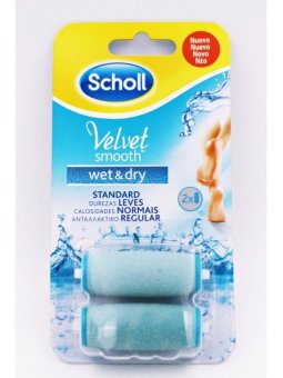 Scholl Velvet Smooth Wet y Dry Cabezales Giratorios
