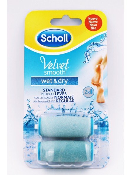 Scholl Velvet Smooth Wet y Dry Cabezales Giratorios