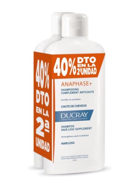 Ducray Anaphase+ Champú Duplo 2x400 ml