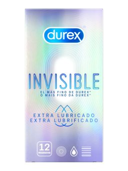 Durex Invisible Extra Lubricado 12  preservativos