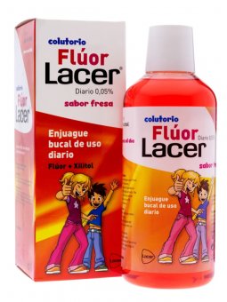Flúor Lacer Colutorio Diario 0,05% Fresa 500 ml