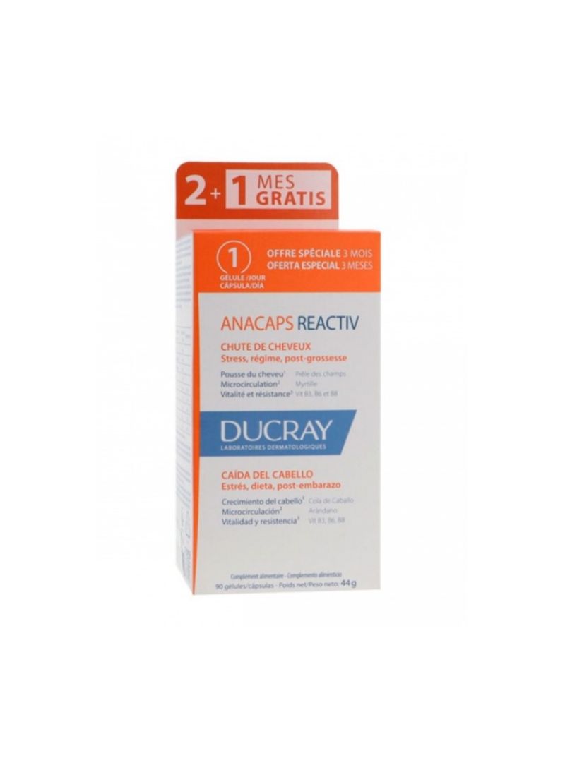 Ducray Anacaps Reactiv Pack 3x30 cápsulas