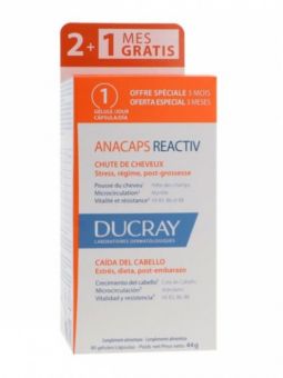 Ducray Anacaps Reactiv Pack 3x30 cápsulas
