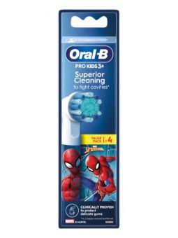 Oral-B Pro Kids3+ Recambio Spiderman 4 cabezales