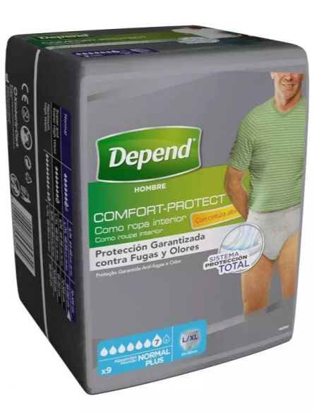 Depend Hombre Comfort-Protect Normal Plus Talla L/XL