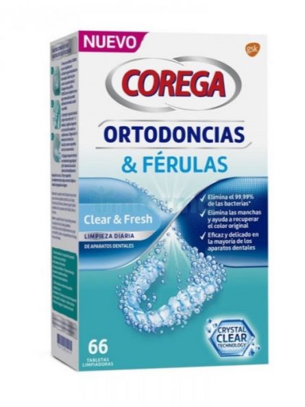 Corega Ortodoncias y Férulas 66 tabletas
