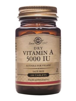 Solgar Vitamina A Seca 5000 IU 100 comprimidos