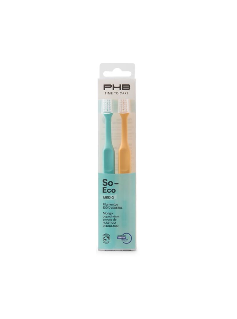 PHB So-Eco Medio Cepillo Dental Duplo