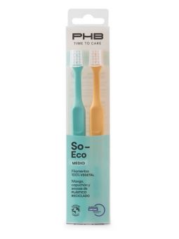 PHB So-Eco Medio Cepillo Dental Duplo