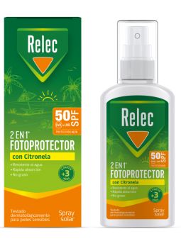 Relec 2en1 Fotoprotector con Citronela Spf50