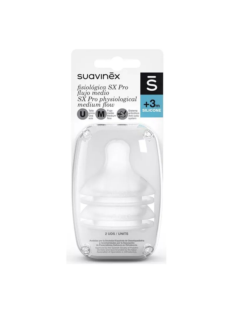Tetina Fisiológica SX Pro Silicona Flujo Medio +3m
