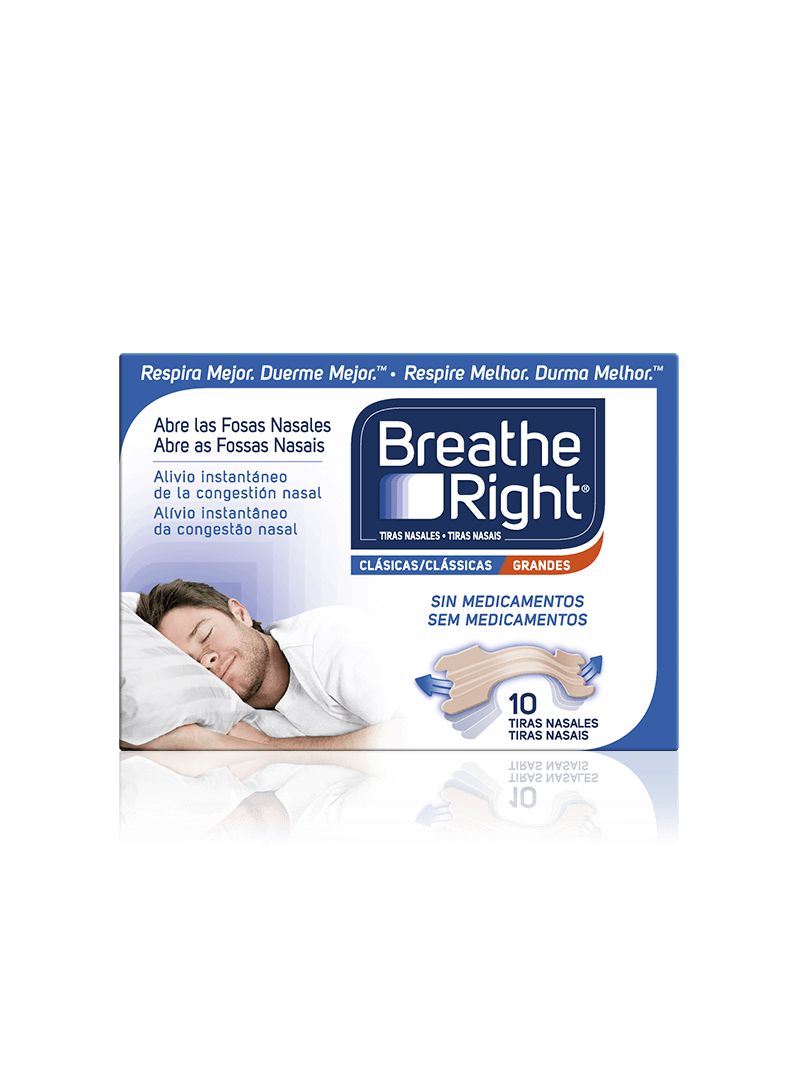 Breathe Right Clásicas Grandes 10 tiras nasales