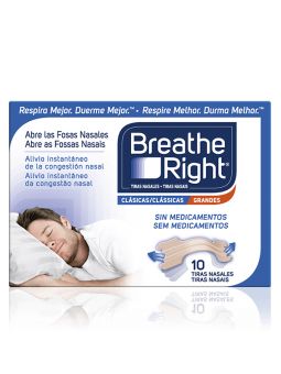 Breathe Right Clásicas Grandes 10 tiras nasales