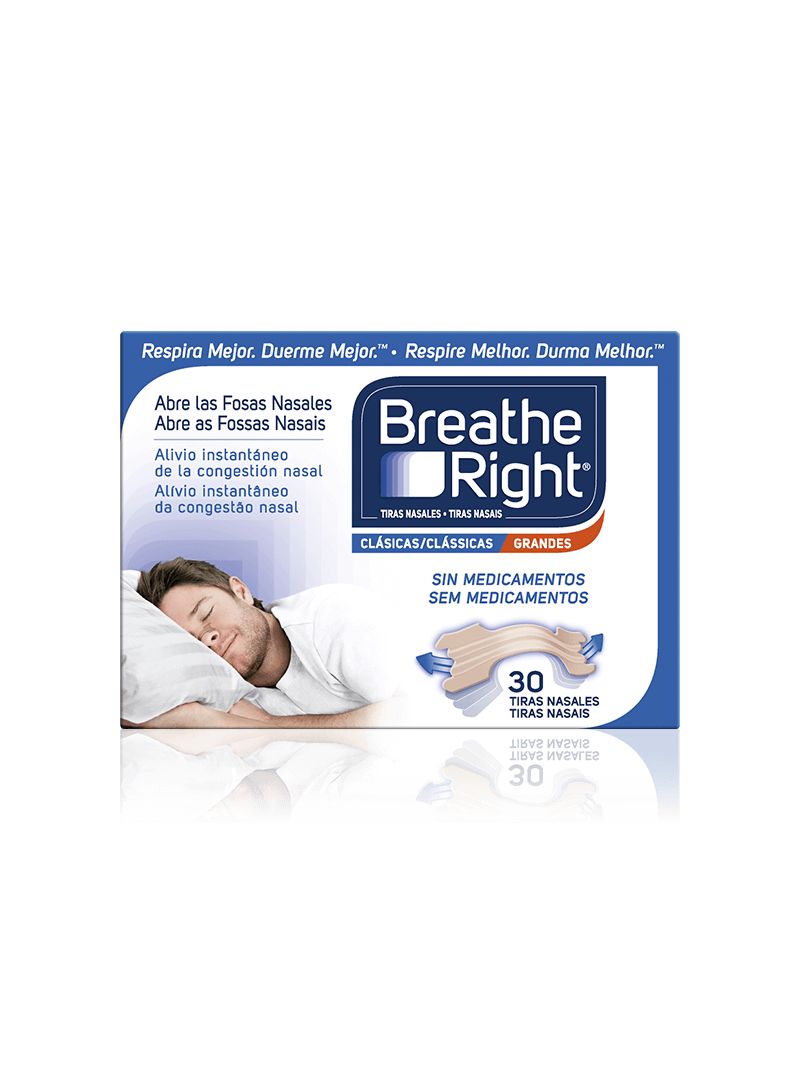 Breathe Right Clásicas Grandes 30 tiras nasales