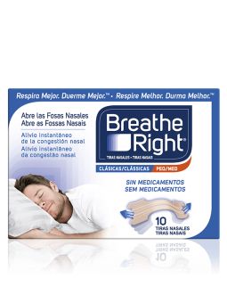 Breathe Right Clásicas Peq/Med 10 tiras nasales