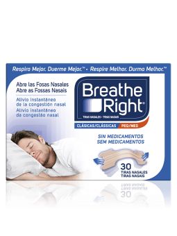 Breathe Right Clásicas Peq/Med 30 tiras nasales