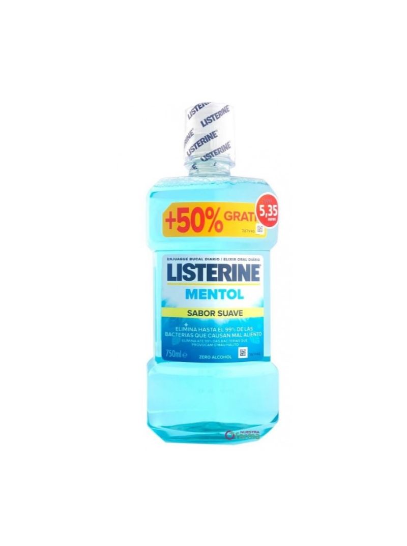 Listerine Mentol Sabor Suave 750 ml