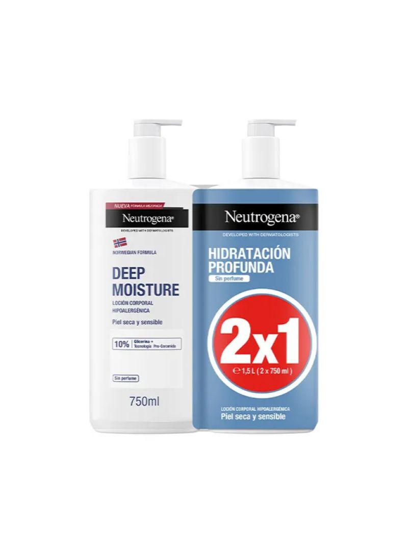 Neutrogena Hidratación Profunda Loción Hipoalergénica 750 ml Duplo