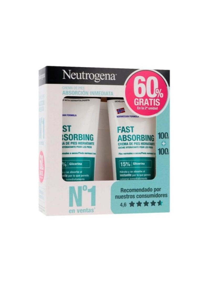 Neutrogena Crema de Pies Absorción Inmediata 100 ml Duplo