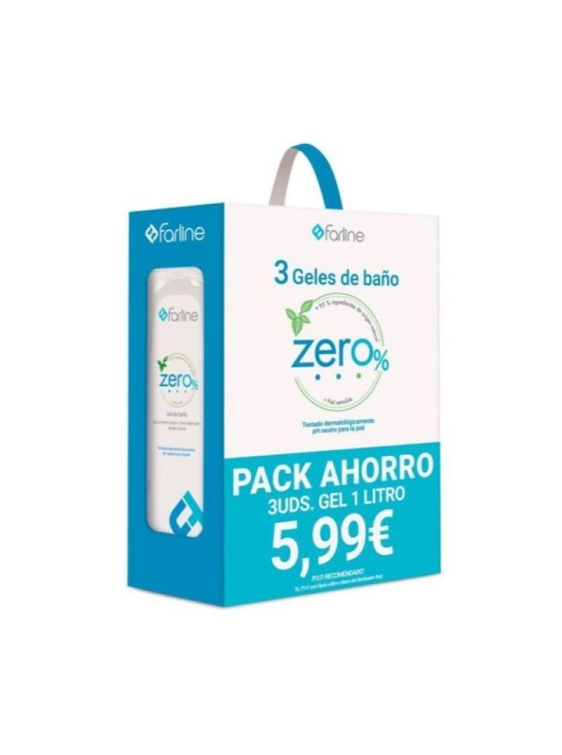 Farline Zero% Gel de Baño y Ducha Pack