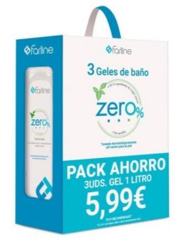 Farline Zero% Gel de Baño y Ducha Pack